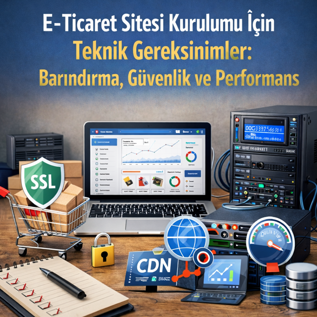 E-Ticaret Sitesi Kurulumu için Teknik Gereksinimler: Barındırma, Güvenlik ve Performans