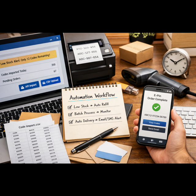 Stok Yönetimi ve Otomasyon: E-Pin Satışında Verimlilik Sağlama