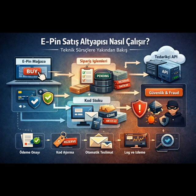 E-Pin Satış Altyapısı Nasıl Çalışır? Teknik Süreçlere Yakından Bakış